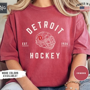 Detroit Hockey Shirt, Red Wing Hockey Gameday Shirt, Detroit Hockey Fan, Detroit Sports Apparel, Retro Red Wing Hockey Shirt Gift Idea