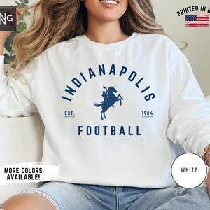 Indianapolis Football Shirt, Colt Football Gameday Sweatshirt, Indianapolis Football Crewneck, Indy Sports Apparel, Retro Colt Football Gift