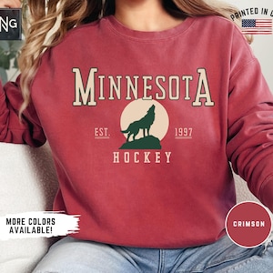 Minnesota Hockey Shirt, Wild Hockey Sweatshirt, Minnesota Hockey Crewneck, Minnesota Sports Fan Apparel, Wild Hockey Fan Gift Idea
