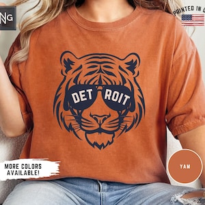 Camiseta de béisbol de Detroit, camiseta de béisbol de los Tigres, ropa retro de Detroit, camiseta de béisbol de los Tigres, regalo para fanáticos del béisbol, fanático del béisbol de los Tigres
