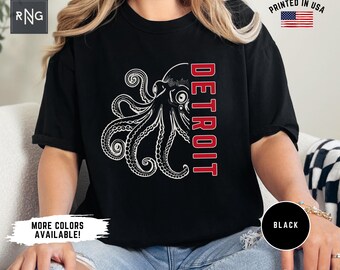 Detroit hockeyshirt, shirt Red Wing Hockey Gameday, Detroit Hockey-kleding, Red Wing-sportkleding, retro Detroit Hockey-fan cadeau-idee