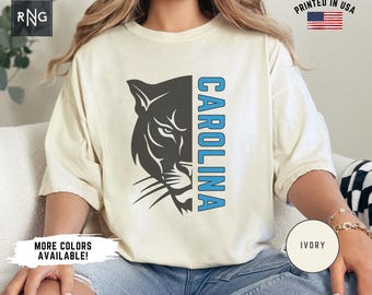 Carolina Football Shirt, Panther Football Gameday Shirt, Carolina Football Apparel, Panther Fan Apparel, Retro Carolina Football Fan Gift