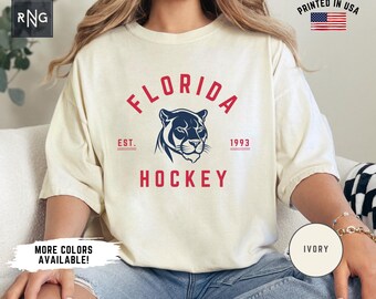 Camiseta de hockey de Florida, camiseta de hockey de los Panthers, ropa de hockey de Florida, regalo retro de hockey de los Panthers, ropa deportiva de Florida, regalo para el fan de los Panthers