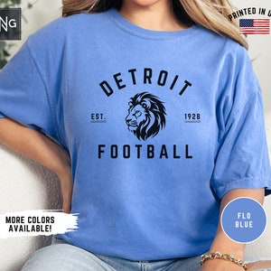 Detroit Football Shirt, Lions Football Shirt, Detroit Football Apparel, Lions Sports Apparel, Retro Detroit Football Gift, Lions Fan Gift