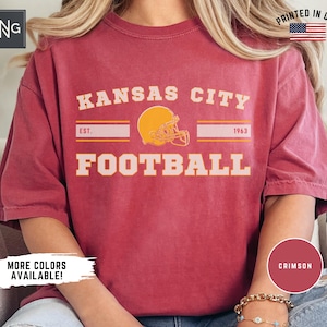 Kansas City Football Shirt, Chief Football Shirt, Kansas City Football Apparel, Kansas City Sports Apparel, Retro Chief Football Gift