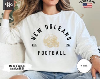 New Orleans Football Sweatshirt, Saint Football Sweatshirt, New Orleans Football Crewneck, New Orleans Sports Apparel, Saint Football Gift