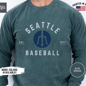 Seattle Baseball Sweatshirt, Retro Mariners Baseball Sweatshirt, Mariners Baseball Crewneck, Seattle Sports Fan Apparel, Retro Mariners Gift
