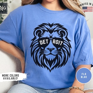 Detroit Football Shirt, Lion Football Gameday Shirt, Detroit Football Apparel, Lion Sports Apparel, Retro Detroit Football Gift, Lion Fan