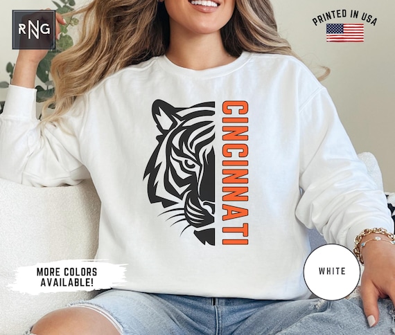 Cincinnati Football Shirt, Bengal Football Gameday Sweatshirt, Cincinnati Football Crewneck, Cincy Sports Shirt, Retro Bengal Football Gift