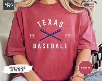 Texas Baseball Shirt, Ranger Baseball Tshirt, Retro Ranger Baseball Shirt, Ranger Fan Gift, Texas Sports Apparel, Game Day Baseball Shirt