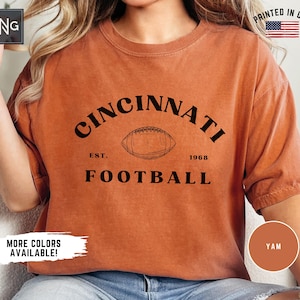 Cincinnati Football Shirt, Bengal Football Gameday Shirt, Cincinnati Football Apparel, Cincinnati Sports Apparel, Retro Bengal Football Gift