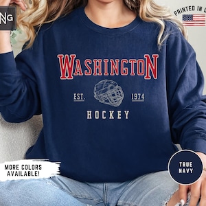 Washington Hockey Shirt, Capital Hockey Gameday Sweatshirt, Capital Hockey Crewneck, DC Sports Fan Apparel, Capital Hockey Fan Gift Idea