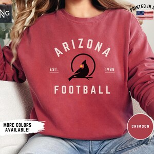 Maillot de football Arizona, sweat-shirt Cardinal Football Gameday, col rond football Arizona, vêtements de sport Arizona, cadeau pour fan de football Cardinal