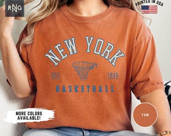 Unisex New York Basketball Shirt, Retro Knick Basketball Shirt, New York Basketball Apparel, New York Sports Apparel, Retro Knick Fan Gift
