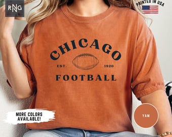 Chicago Football Shirt, Bear Football Gameday Shirt, Chicago Football Apparel, Chicago Sports Apparel, Retro Bear Football Fan Gift Idea