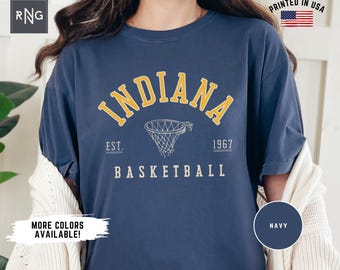 Unisex Indiana Basketball Shirt, Retro Pacer Basketball Shirt, Indiana Basketball Apparel, Pacer Sports Apparel, Retro Indiana Fan Gift