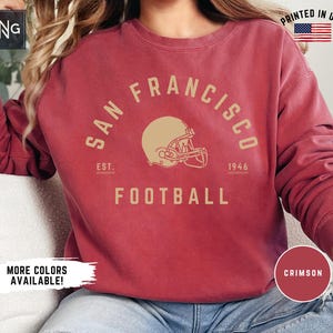 San Francisco Football Sweatshirt, Trendy Gameday Football Sweatshirt, San Francisco Football Crewneck, San Fran Football Fan Gift Idea