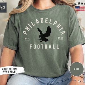 Philadelphia Football Unisex Comfort Colors T-shirt, Eagle Football Gameday Shirt, Philly Sports Fan Apparel, Retro Eagle Fan Shirt Gift
