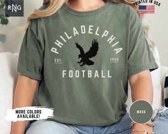 Philadelphia Football Unisex Comfort Colors T-shirt, Eagle Football Gameday Shirt, Philly Sports Fan Apparel, Retro Eagle Fan Shirt Gift