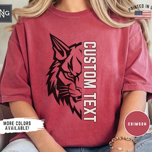 Personalisierte Wildcats Maskottchen Shirt, Spieltag Wildcats Fußball-Shirt, Benutzerdefinierte Team Sportbekleidung, Benutzerdefinierte Wildcat Shirt, Benutzerdefinierte Mom Team Shirt