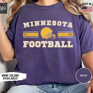 Minnesota Football Shirt, Viking Football Gameday Shirt, Minnesota Football Apparel, Viking Sports Apparel, Retro Minnesota Football Gift