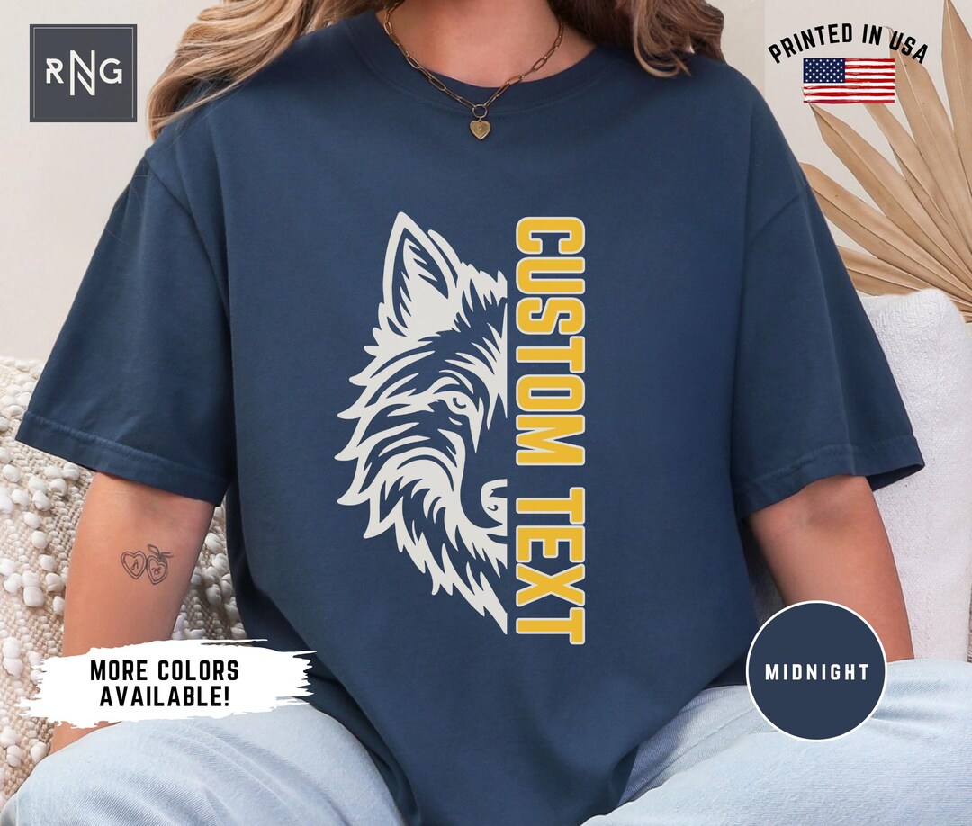 Personalized Wolves Mascot Shirt, Gameday Wolves Shirt, Custom Team ...