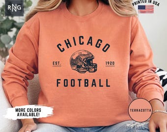 Chicago Football Sweatshirt, Bear Football Gameday Sweatshirt, Chicago Football Crewneck, Chicago Sports Apparel, Retro Bear Football Gift