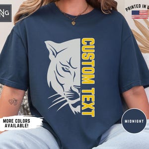 Personalized Panthers Mascot Shirt, Gameday Panthers Football Shirt, Custom Team Sports Apparel, Custom Panther Shirt, Custom Mom Team Shirt
