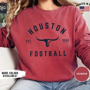 Houston Football Shirt, Texan Football Gameday Sweatshirt, Texan Football Crewneck, Retro Texan Football Apparel, Texan Football Fan Gift