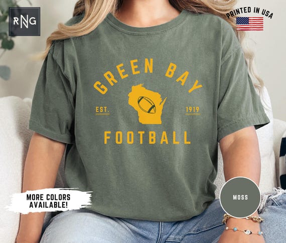 Green Bay Football Shirt, Packer Football Gameday Shirt, Green Bay Football Apparel, Packer Fan Shirt, Retro Green Bay Football Gift Idea