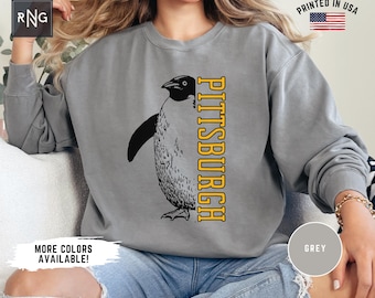 Pittsburgh Hockey Shirt, Penguin Hockey Sweatshirt, Penguin Hockey Gameday Crewneck, Pittsburgh Sports Fan Apparel, Penguin Fan Gift Idea