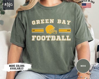 Green Bay voetbalshirt, Packer voetbalshirt, Green Bay voetbalkleding, Packer sportkleding, retro Green Bay voetbalcadeau
