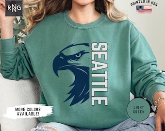 Seattle Football Sweatshirt, Seahawk Football Gameday Sweatshirt, Seattle Football Crewneck, Seattle Sports Apparel, Seahawk Football Gift