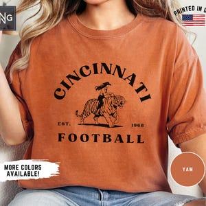 Cincinnati Football Shirt, Bengal Football Gameday Shirt, Cincinnati Football Apparel, Cincinnati Sports Apparel, Retro Bengal Football Gift