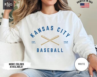 Kansas City Baseball Sweatshirt, Retro Royal Baseball Sweatshirt, Royal Baseball Crewneck, Kansas City Sports Fan Apparel, Royal Gift