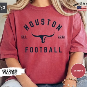 Houston Football Shirt, Texans Football Shirt, Houston Football Apparel, Houston Sports Apparel, Retro Texans Football Gift, Texans Gift