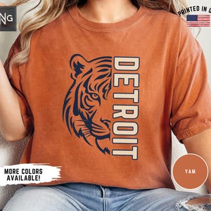 Camiseta de béisbol de Detroit, camiseta del equipo de béisbol Tiger, ropa deportiva retro de Detroit, regalo para fanáticos de la camiseta de béisbol Tiger, regalo para fanáticos del béisbol de Detroit