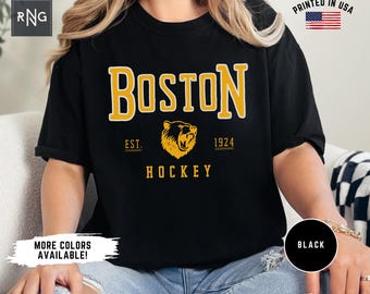 Boston Hockey Shirt, Bruin Hockey Gameday Shirt, Boston Hockey Apparel, Bruin Sports Apparel, Retro Bruin Hockey Gift, Bruin Hockey Fan