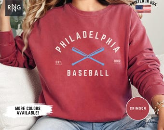 Philadelphia Baseball Fan Sweatshirt, Retro Philly Baseball Sweatshirt, Philadelphia Baseball Sweatshirt, Philly Gameday Sports Fan Apparel