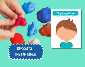 Tapete de Plastilina de Emociones PDF | Actividad Montessori Infantil | Juego Educativo Imprimible en Español para Niños y Preescolar