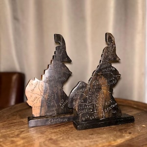 Mini Kamerun Landkarte aus Holz handgefertigt