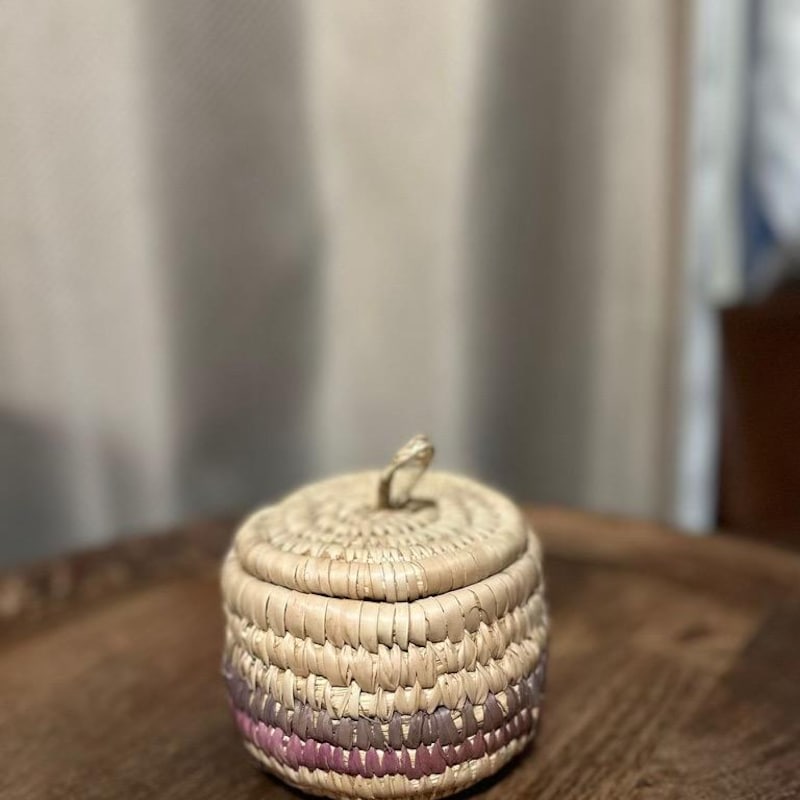 Woven Basket With Lid - Etsy