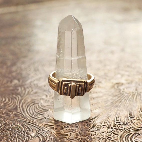 Art Deco Ring - Bronze or Sterling Silver