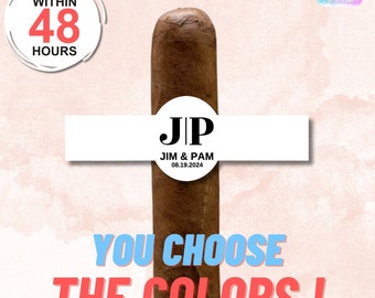Custom Wedding Engagement Anniversary Cigar Labels, personalized Cigar Bands, Party Cigar Stickers Labels Party favors Stickers, cigar bar