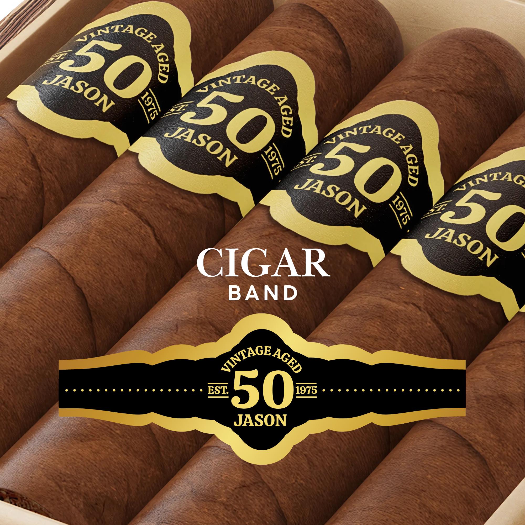 Gold Foil Personalized Birthday Cigar Labels, Personalized Cigar Bands ...