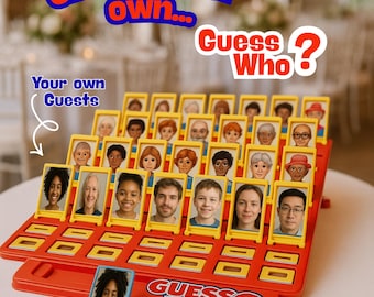 Make your Own Guess Who Game (Digital Download) Wedding Party Games Wedding Board Games Best Sell Wedding Activities Kids and Adults Extras
