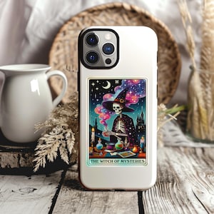 Holographic Tarot Card Sticker The Witch Of Mysteries Phone Case Decal Water Bottle Sticker Witch Halloween Sticker