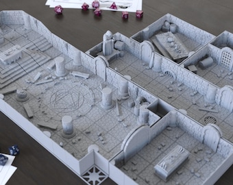 Modular Dungeon Tiles: Cultist Ceremony  – 3D Print Files