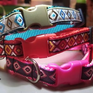 Fancy jacquard dog collars