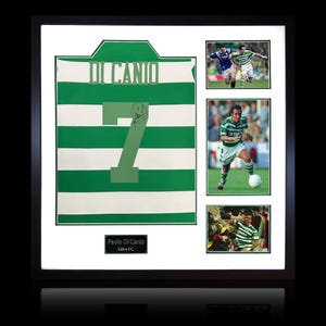 Paolo Di Canio firmó la camiseta celta Elite Frame